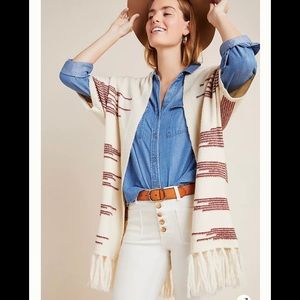 •ANTHROPOLOGIE• canyon fringed wrap